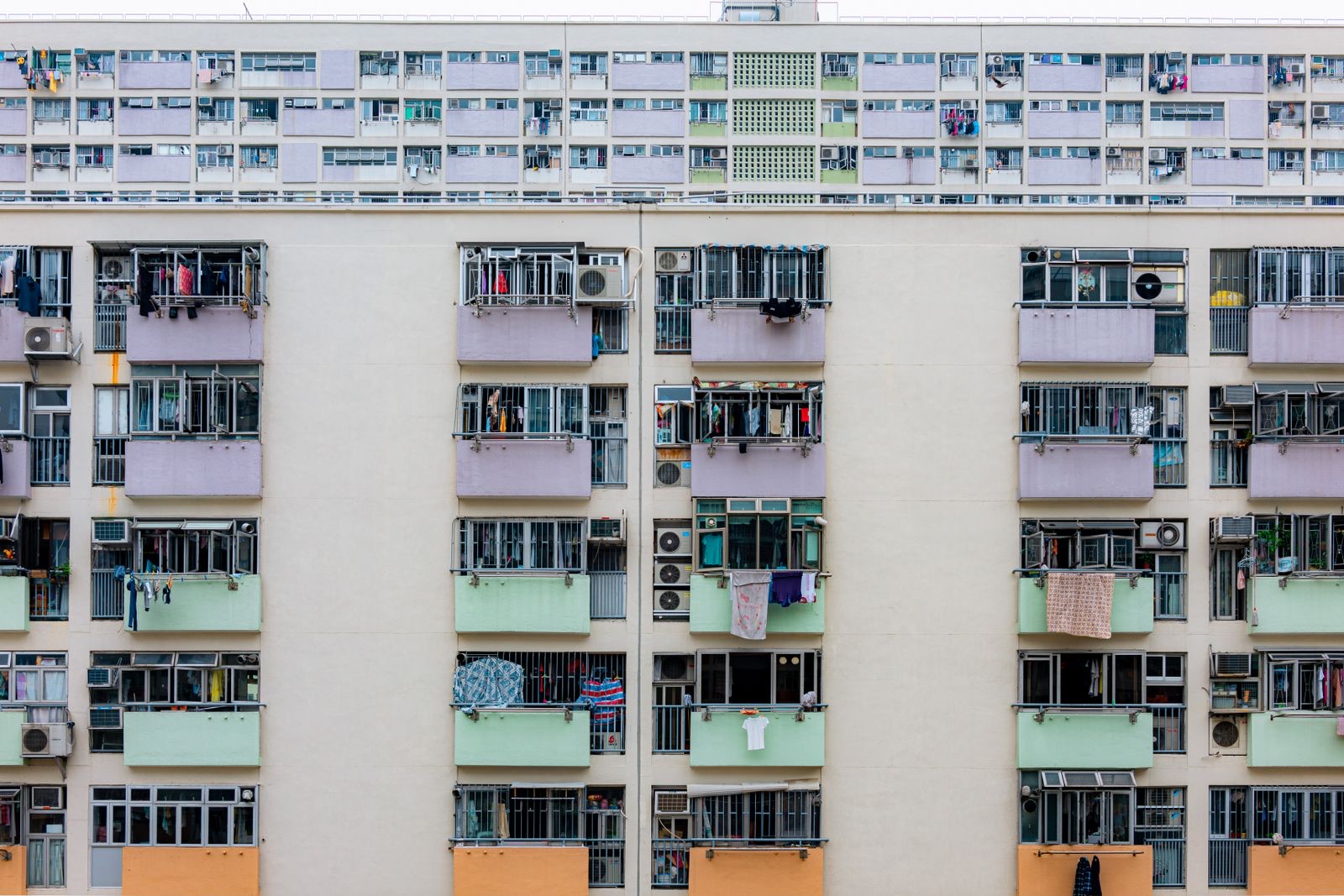 A city apartment building with balconies