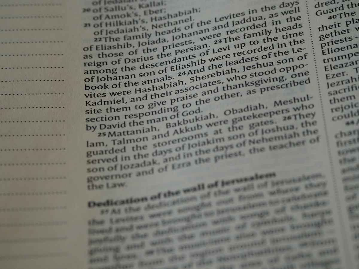 a close up of a text on a book