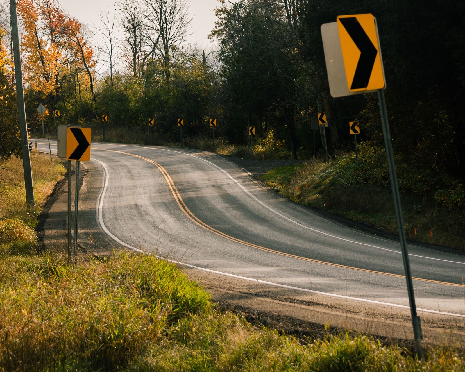 A country road in Rockwood, Ontario in the fall