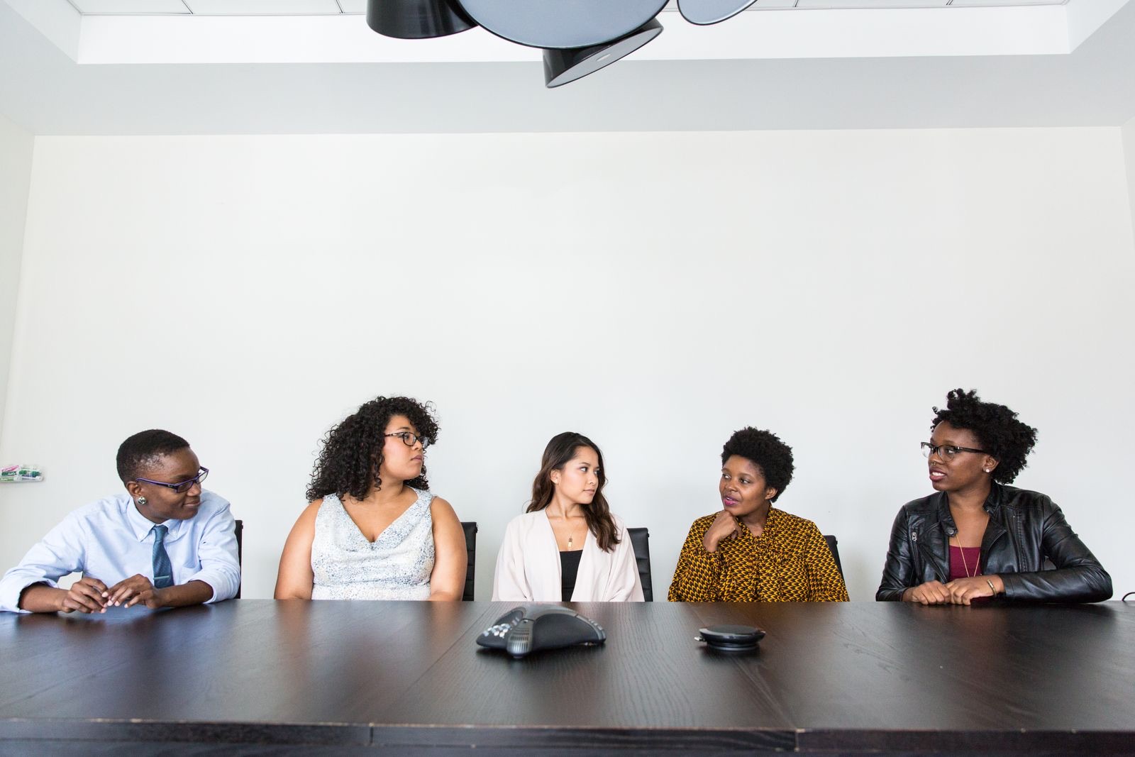 Colleagues in a meeting at an office