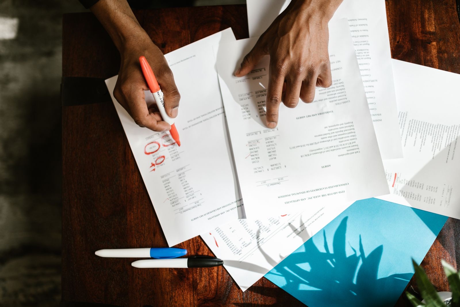 Reviewing documents with a highlighter